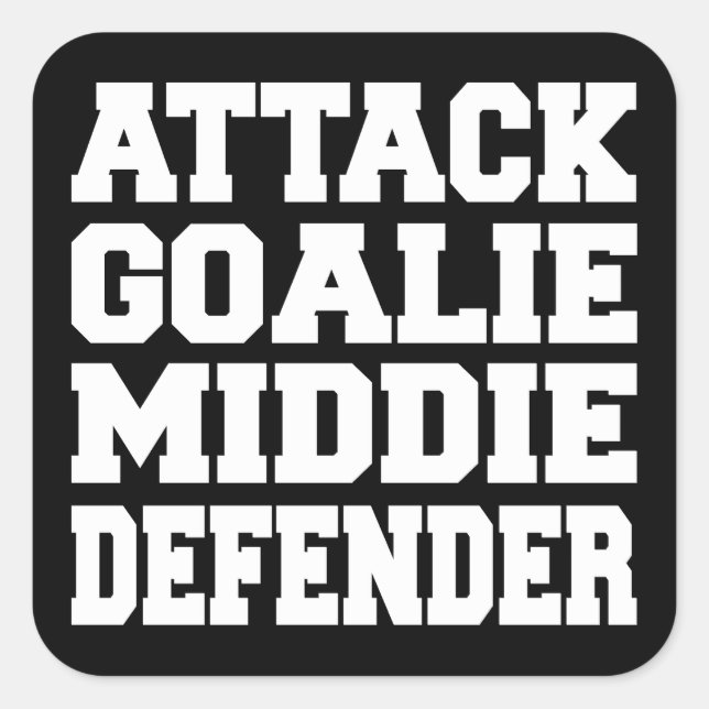 Autocollant Positions du Lacrosse Player (Devant)