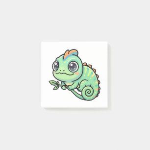 Autocollant Post-it Caméléon Vert Bébé Mignon