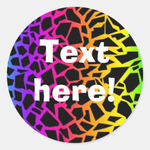 Autocollant poster de animal arc-en-ciel