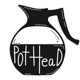 Autocollant Pot Head Café Lover