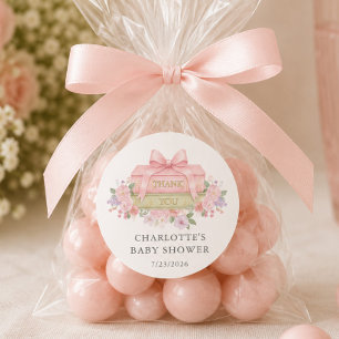 Autocollant pour Baby Shower A New Chapter Begins