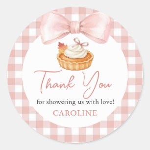 Autocollant pour Baby Shower d'automne Bébé Rose M
