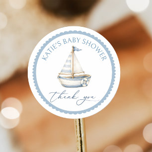 Autocollant pour Baby Shower de Voilier Nautique