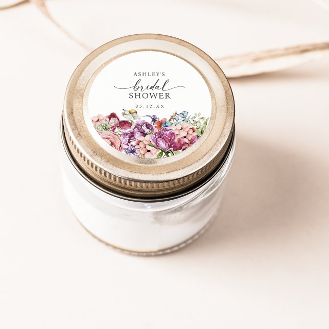 Autocollant pour Baby Shower Fleurs des Champs de  (Wildflower Bridal Shower Sticker by Painted Paperie
)