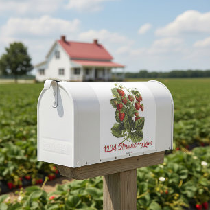 Autocollant pour boîte aux lettres aux fraises