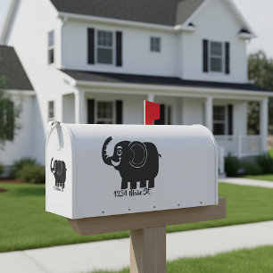 Autocollant pour boîte aux lettres éléphant