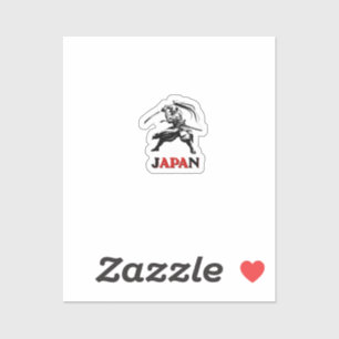 Autocollant pour fan de soccer samouraï japonais