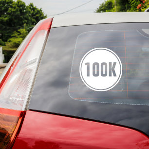 Autocollant Pour Fenêtre 100K Circle Ultramarathon Marathon complet
