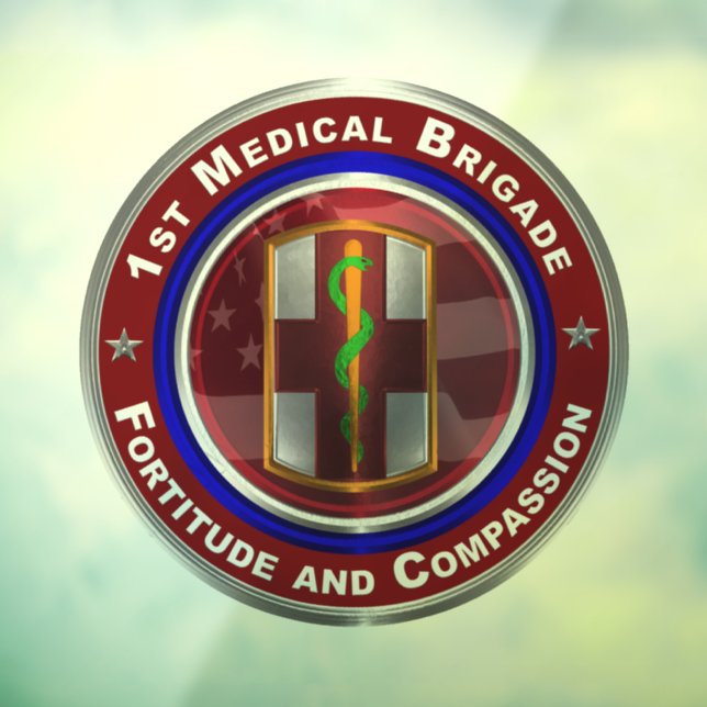 Autocollant Pour Fenêtre 1re brigade Médicale (Feuille 3)