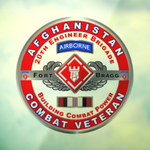 Autocollant Pour Fenêtre 20e brigade du génie Afghanistan Vétéran