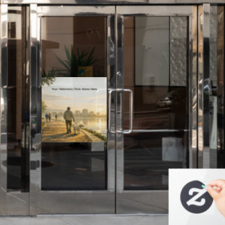 Autocollant Pour Fenêtre  24" Veterinary Clinic Window Cling