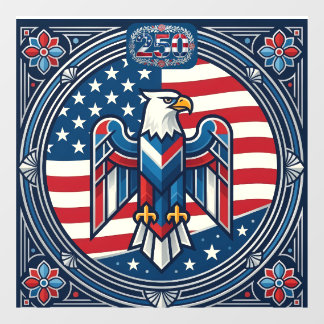 Autocollant Pour Fenêtre 250 ans de l'Amérique Aigle Patriotique Étoile et 
