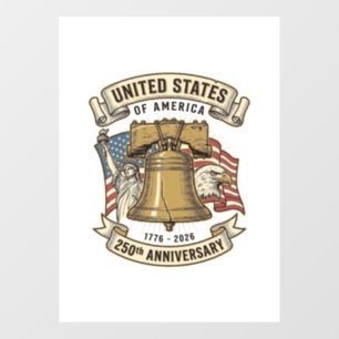 Autocollant Pour Fenêtre 250e anniversaire des États-Unis Vecteur patriotiq