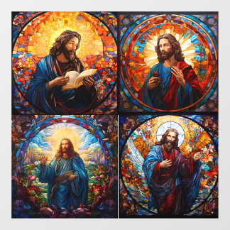 Autocollant Pour Fenêtre 4 Images étonnantes de la fenêtre de Jésus