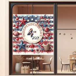 Autocollant Pour Fenêtre 4 juillet Fête de l'Indépendance américaine Étoile