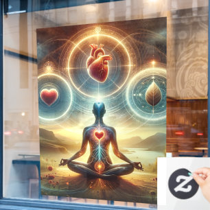 Autocollant Pour Fenêtre 52" x 72" Yoga