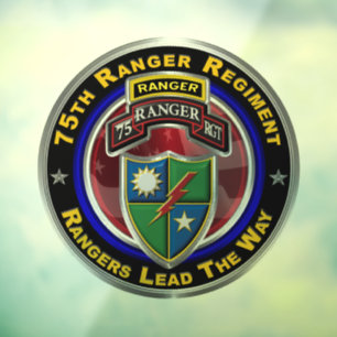 Autocollant Pour Fenêtre 75e régiment de Rangers 