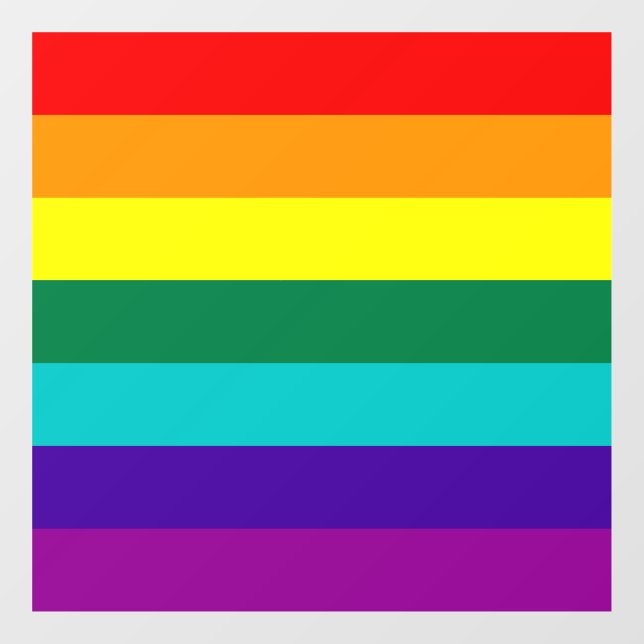 Autocollant Pour Fenêtre 7 bandes Rainbow Pride (Feuille)