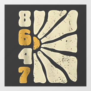 Autocollant Pour Fenêtre 86 47 Humour floral anti-Trump amusant