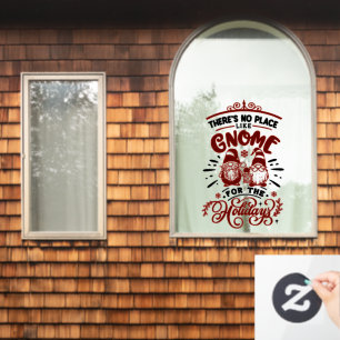 Autocollant Pour Fenêtre accueil de Noël gnome mot art Fenêtre Cling