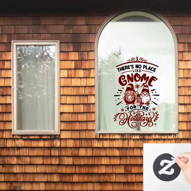 Autocollant Pour Fenêtre accueil de Noël gnome mot art Fenêtre Cling (Fenêtre d'accueil)