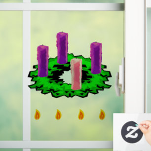 Autocollant Pour Fenêtre Advent wreath