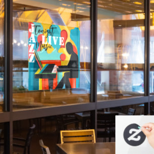 Autocollant Pour Fenêtre Affiche de Concert Le Pianiste - Peinture à l'huil