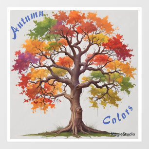 Autocollant Pour Fenêtre AI Colours Automne Fenêtre Clouer la vignette