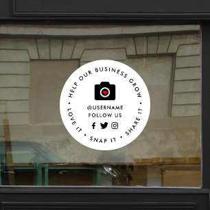 Autocollant Pour Fenêtre Aidez notre entreprise à se développer   Snap Shar