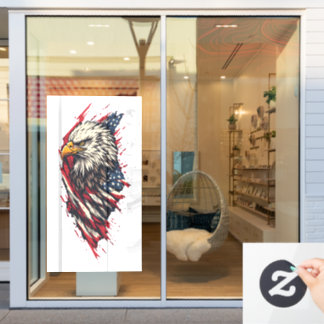Autocollant Pour Fenêtre Aigle américain patriotique vintage 4 juillet