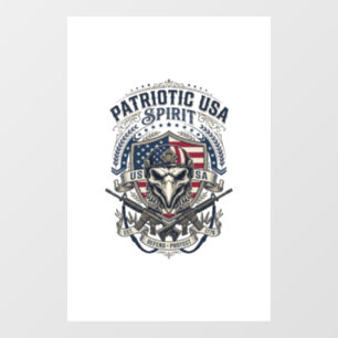 Autocollant Pour Fenêtre Aigle Tactique Patriotique Crâne Inspiré Militaire