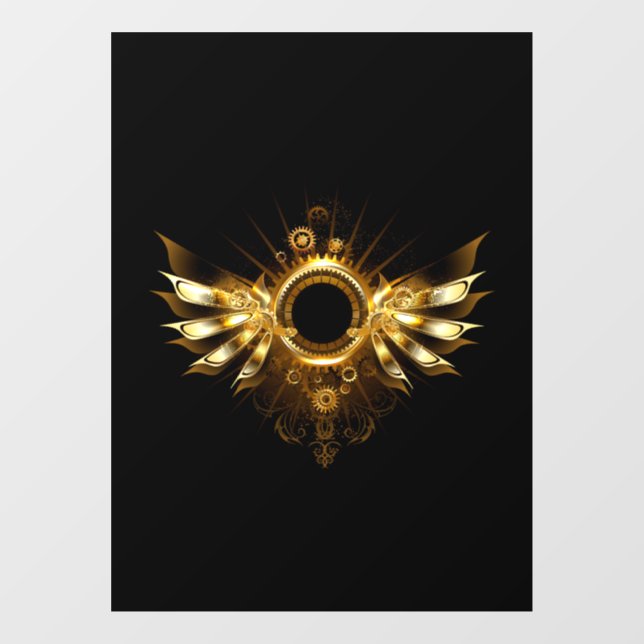 Autocollant Pour Fenêtre Ailes de Steampunk (Feuille)