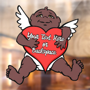 Autocollant Pour Fenêtre Aimant Africain Cupid Decal Personnalisé Hug Cloue
