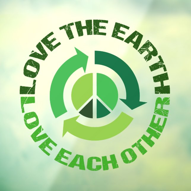 Autocollant Pour Fenêtre Aimer La Terre Activiste De l'environnement (Feuille 3)