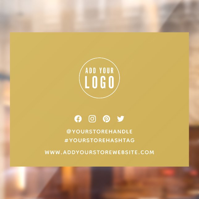 Autocollant Pour Fenêtre Ajouter un logo Social Media Editable Arrière - pl (Feuille 2)