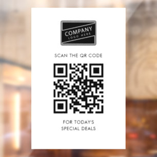 Autocollant Pour Fenêtre Ajouter votre code QR et votre logo professionnel