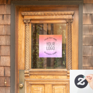 Autocollant Pour Fenêtre Ajouter votre logo Couleurs dégradées du coucher