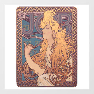 Autocollant Pour Fenêtre Alfonse Mucha Job Art Nouveau femme