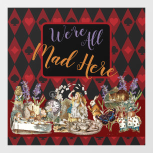 Autocollant Pour Fenêtre Alice au pays des merveilles Mad Cheshire Chat