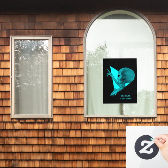 Autocollant Pour Fenêtre Alien gris, la vérité est là (Fenêtre d'accueil)