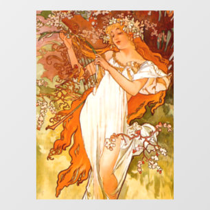 Autocollant Pour Fenêtre Alphonse Mucha Spring