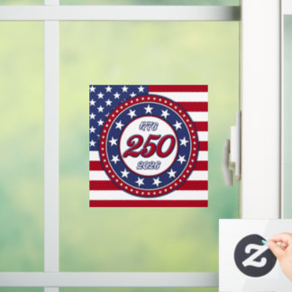 Autocollant Pour Fenêtre America’s 250th Birthday With USA Flag