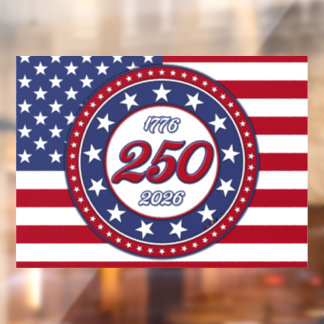 Autocollant Pour Fenêtre America’s 250th Birthday With USA Flag
