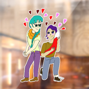 Autocollant Pour Fenêtre amour de queue