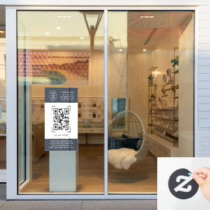 Autocollant Pour Fenêtre Analyse du code QR Business Logo Professionnel