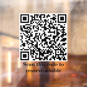 Autocollant Pour Fenêtre Analyse du code QR pour réserver   Restaurant Bist