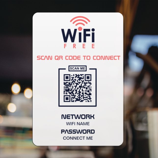 Autocollant Pour Fenêtre Analyse QR Code l personnalisée pour connecter Int (Créateur téléchargé)