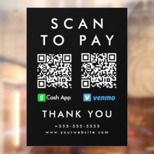 Autocollant Pour Fenêtre Analyser professionnel pour payer Venmo Cash App Q