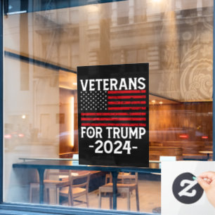 Autocollant Pour Fenêtre Anciens combattants pour Trump 2024 Pro Trump