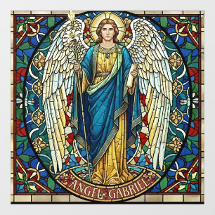 Autocollant Pour Fenêtre Ange Gabriel Style de vitrail Archange Art